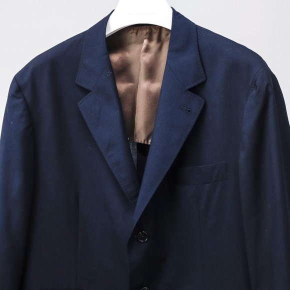 Brunello Cucinelli Dark Blue Unstructured Wool Blazer - Picture 3 of 14